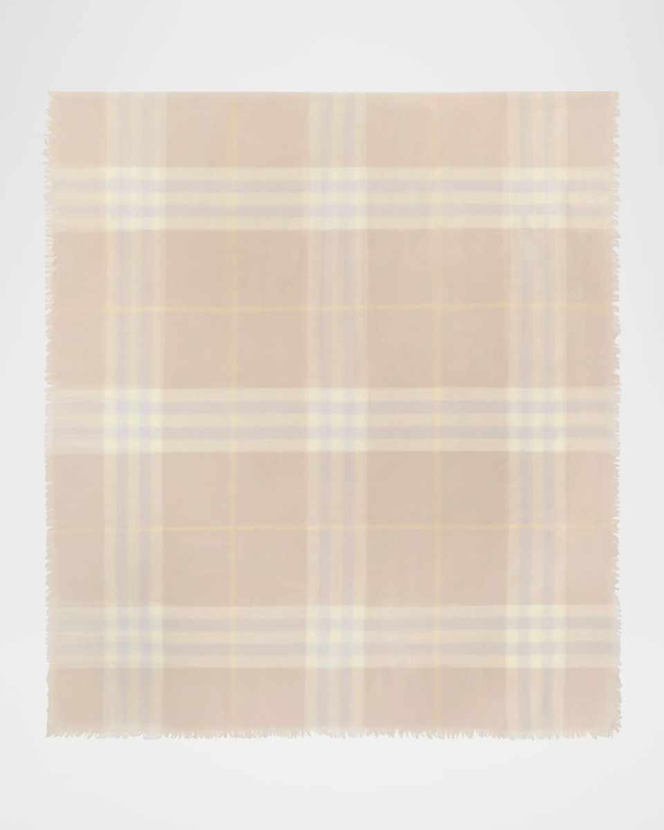 Giant Check Wool Scarf